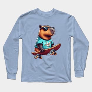 Capybara Pelican Long Sleeve T-Shirt